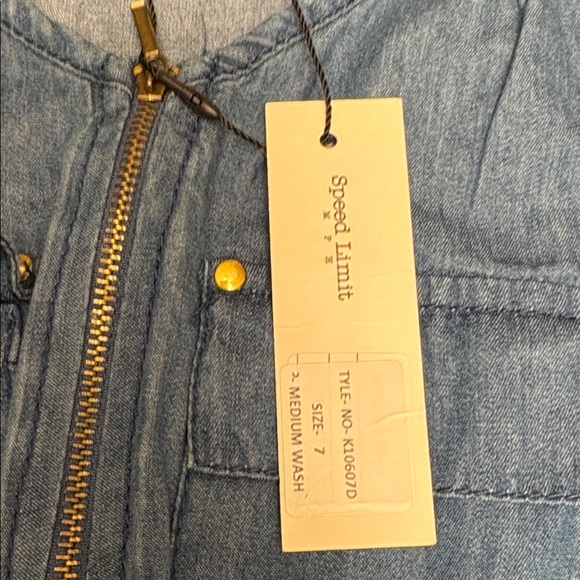 Stylish Blue Denim Kids Dress - Picture 4 of 5